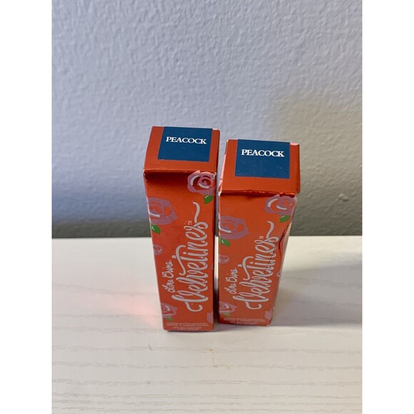 2X Lime Crime Velvetines Liquid Matte Lipstick Peacock Blue Green NEW Rare Set - Picture 3 of 4